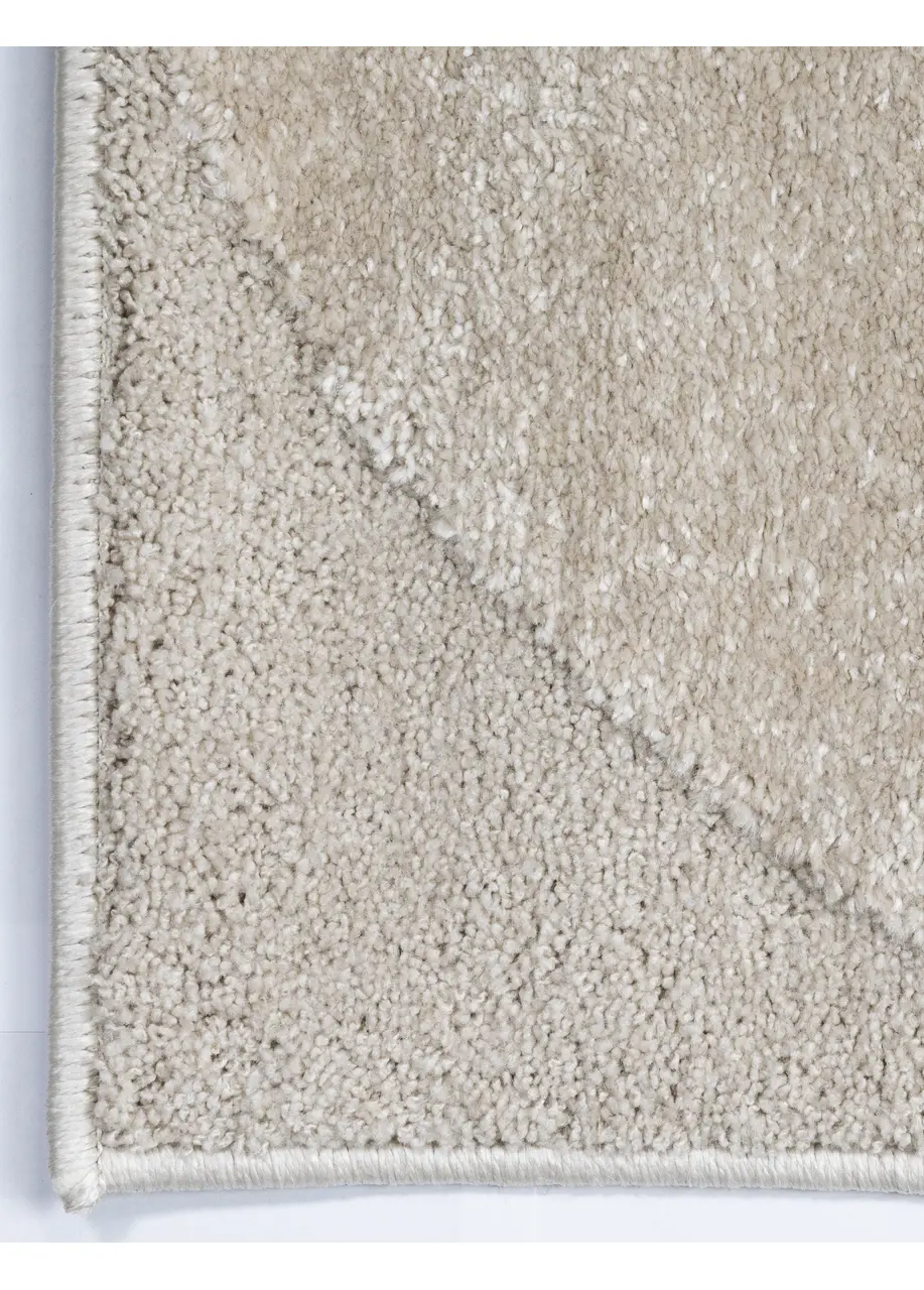 Tapete Texturizado Beige con Medios Círculos en Relieve