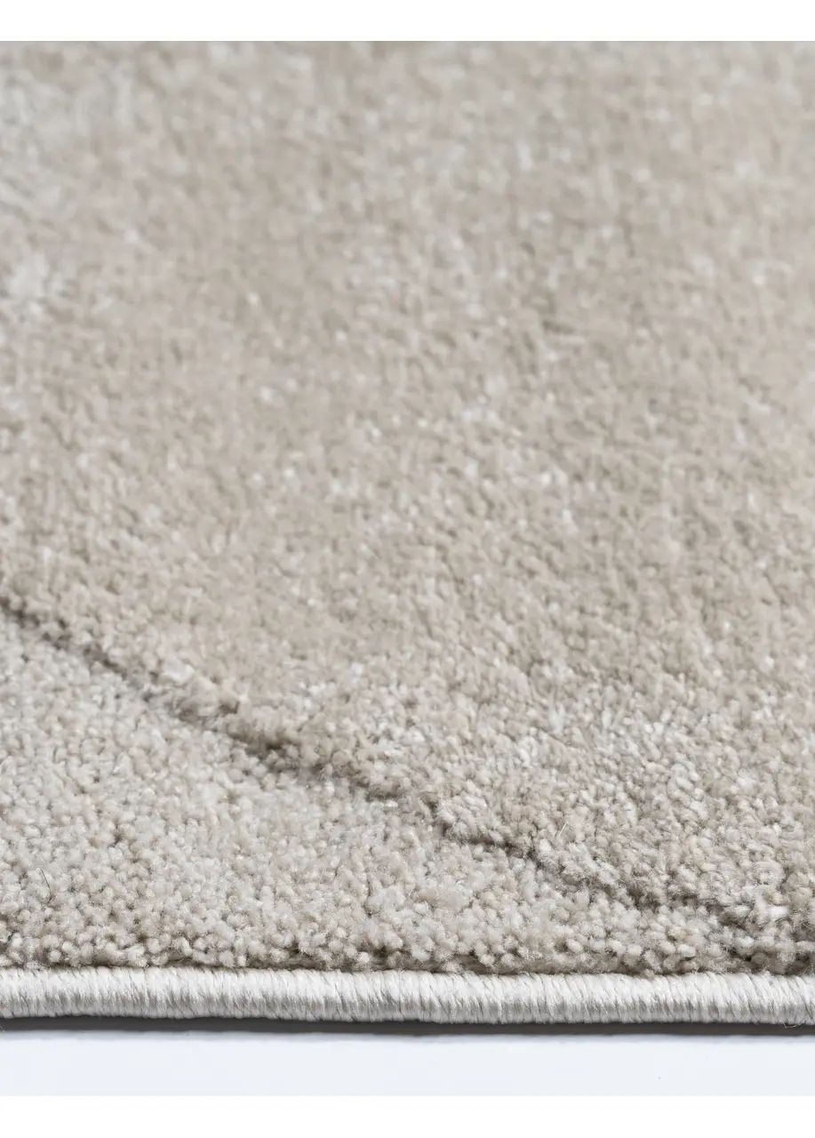 Tapete Texturizado Beige con Medios Círculos en Relieve