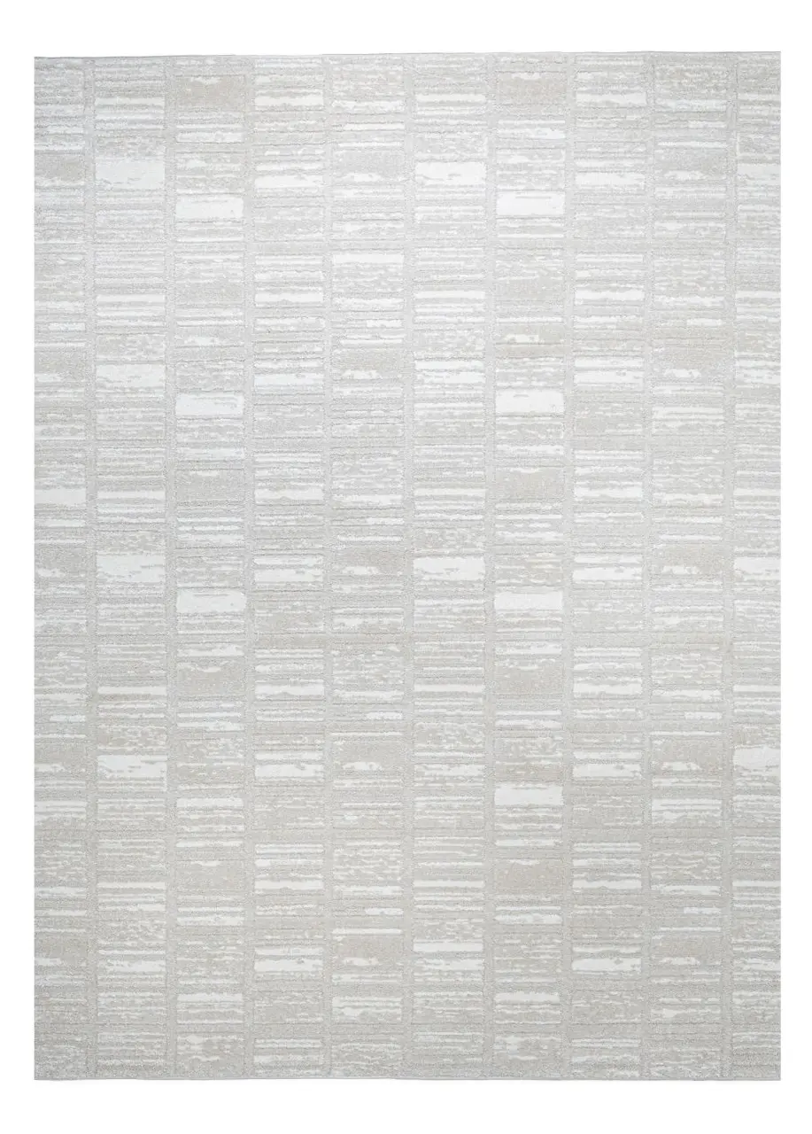 Tapete Geométrico Beige con Retícula de Sillares