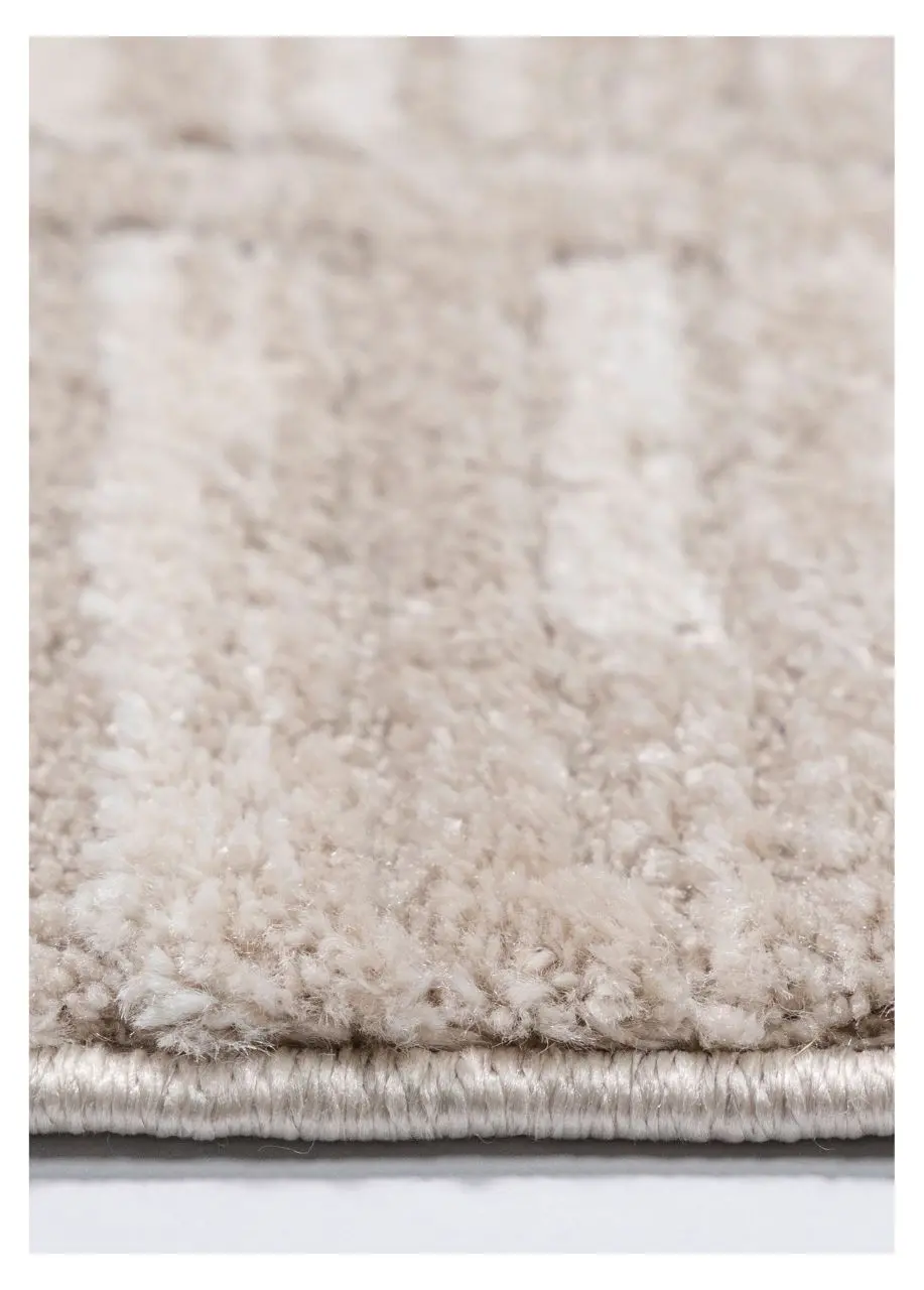 Tapete Geométrico Beige con Retícula de Sillares