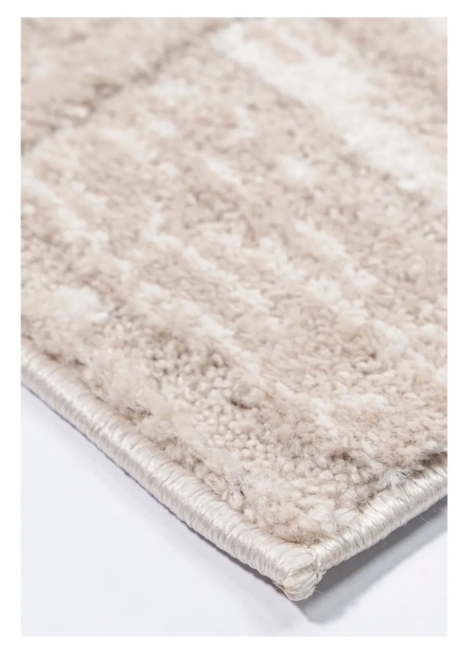 Tapete Geométrico Beige con Retícula de Sillares