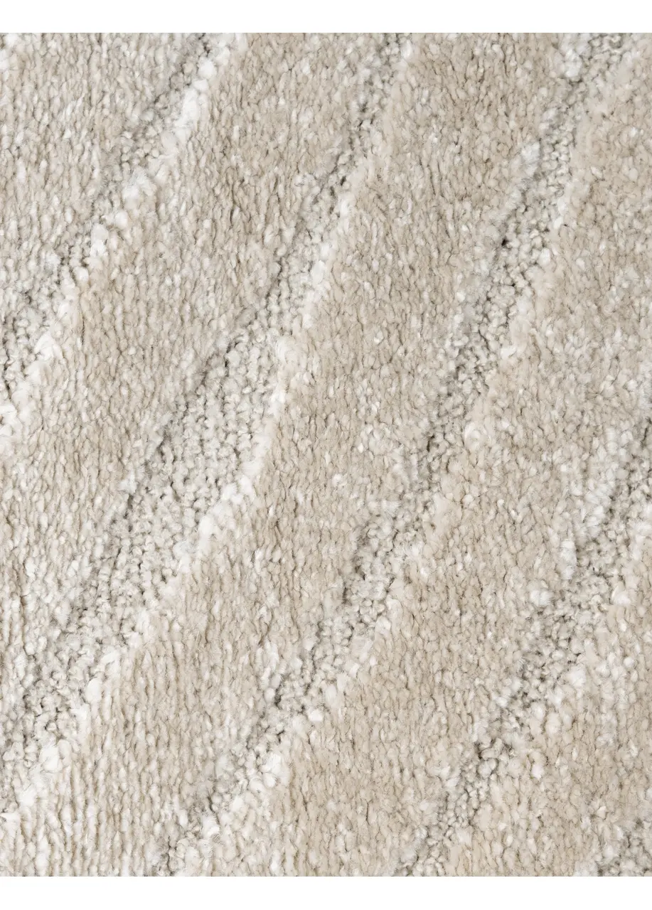 Tapete Texturizado Beige con Líneas Onduladas en Relieve