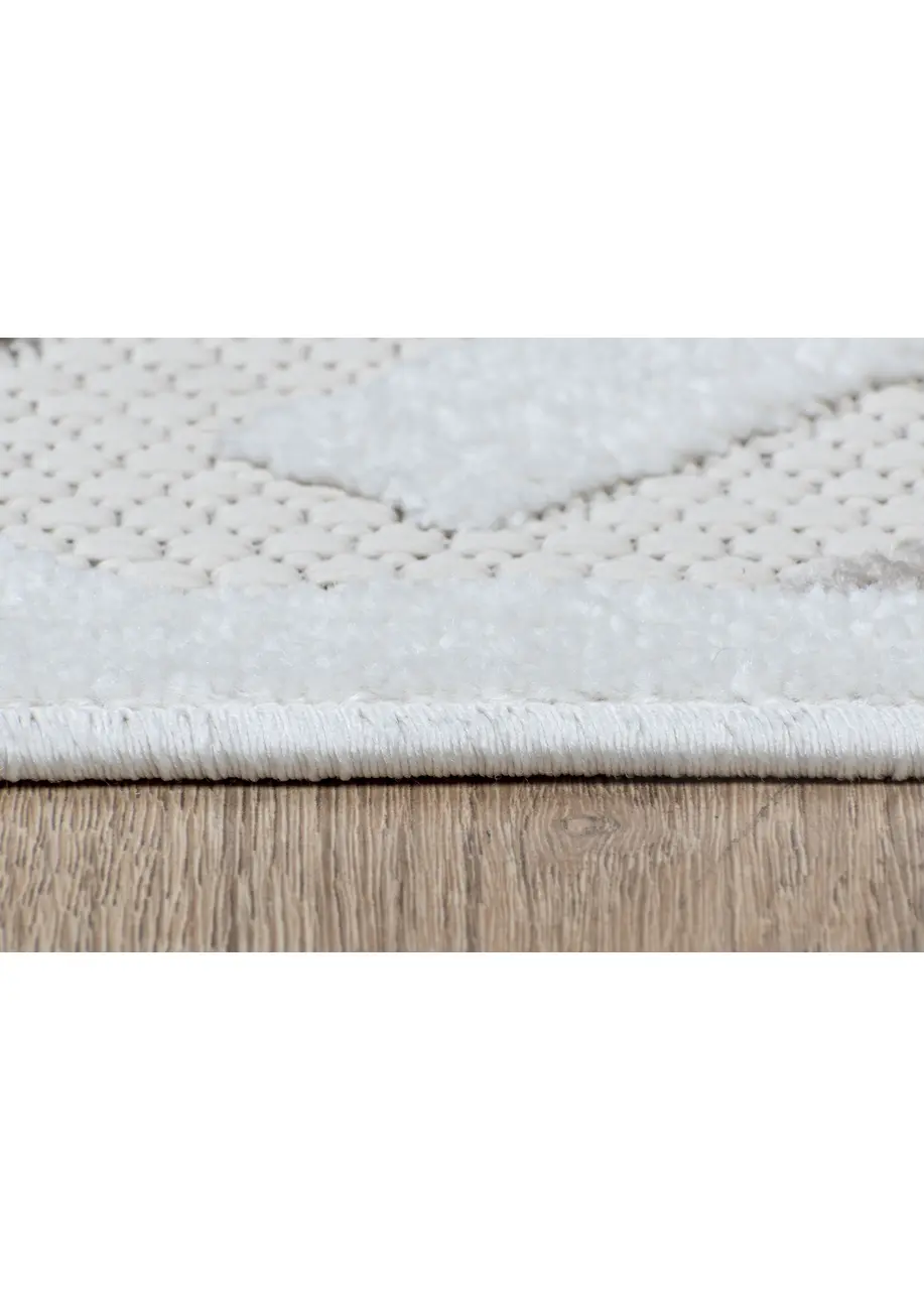 Tapete Texturizado Beige con Rombos en Gris y Taupe