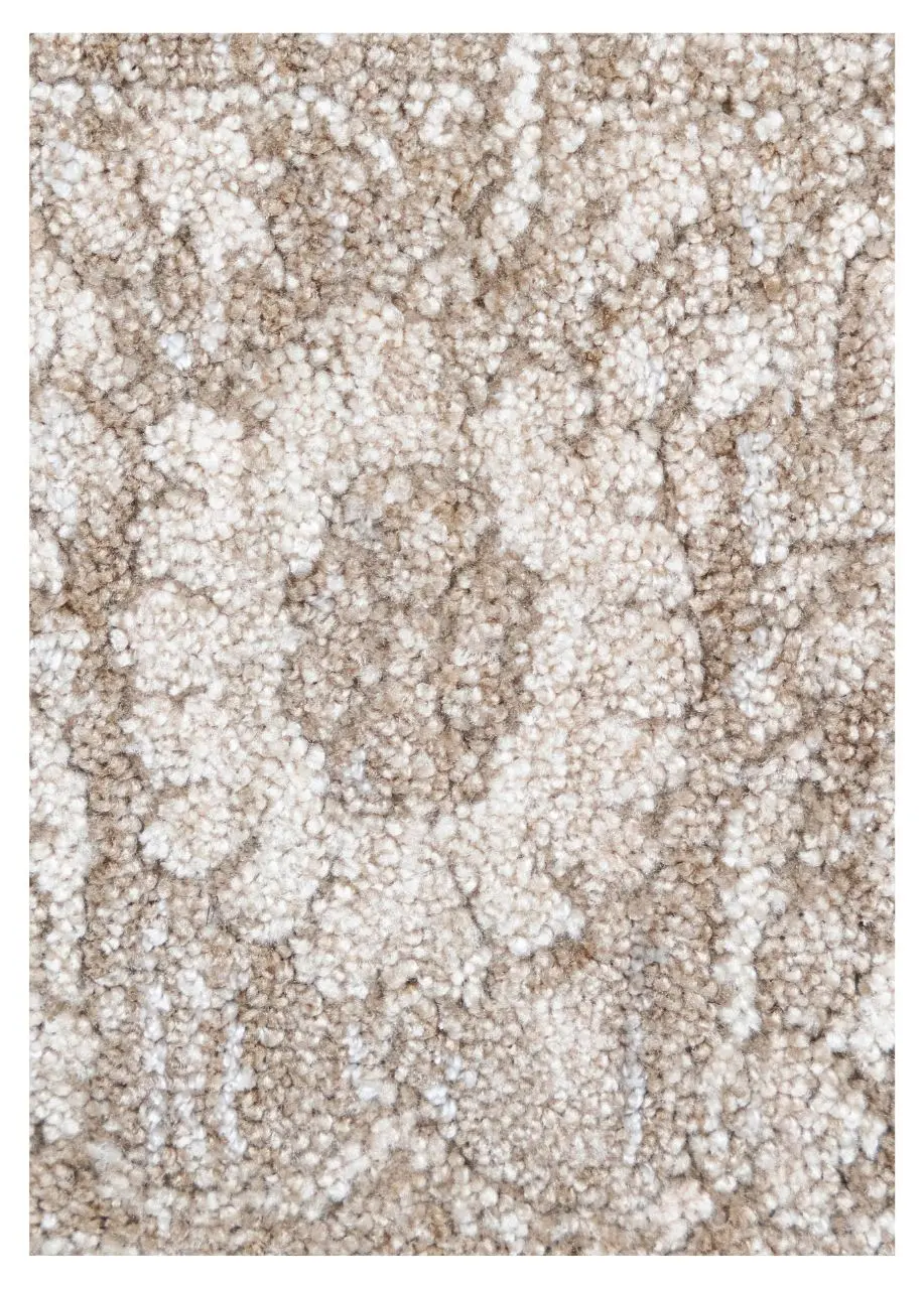Tapete Clásico Beige con Damasco Desgastado