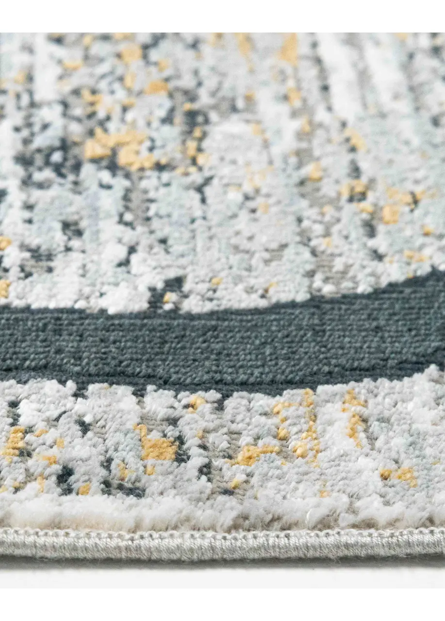 Tapete Moderno Gris con Trazo Orgánico en Negro