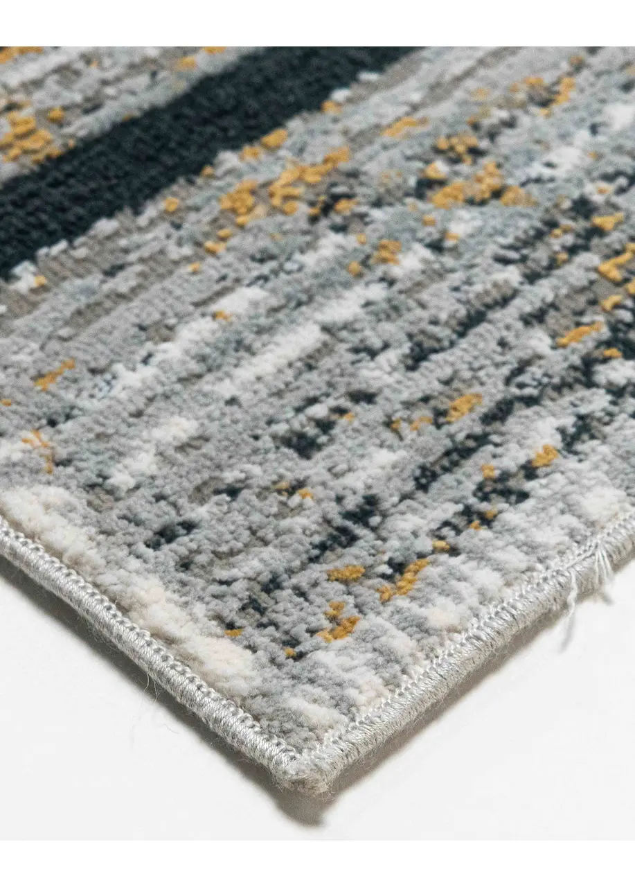 Tapete Moderno Gris con Trazo Orgánico en Negro