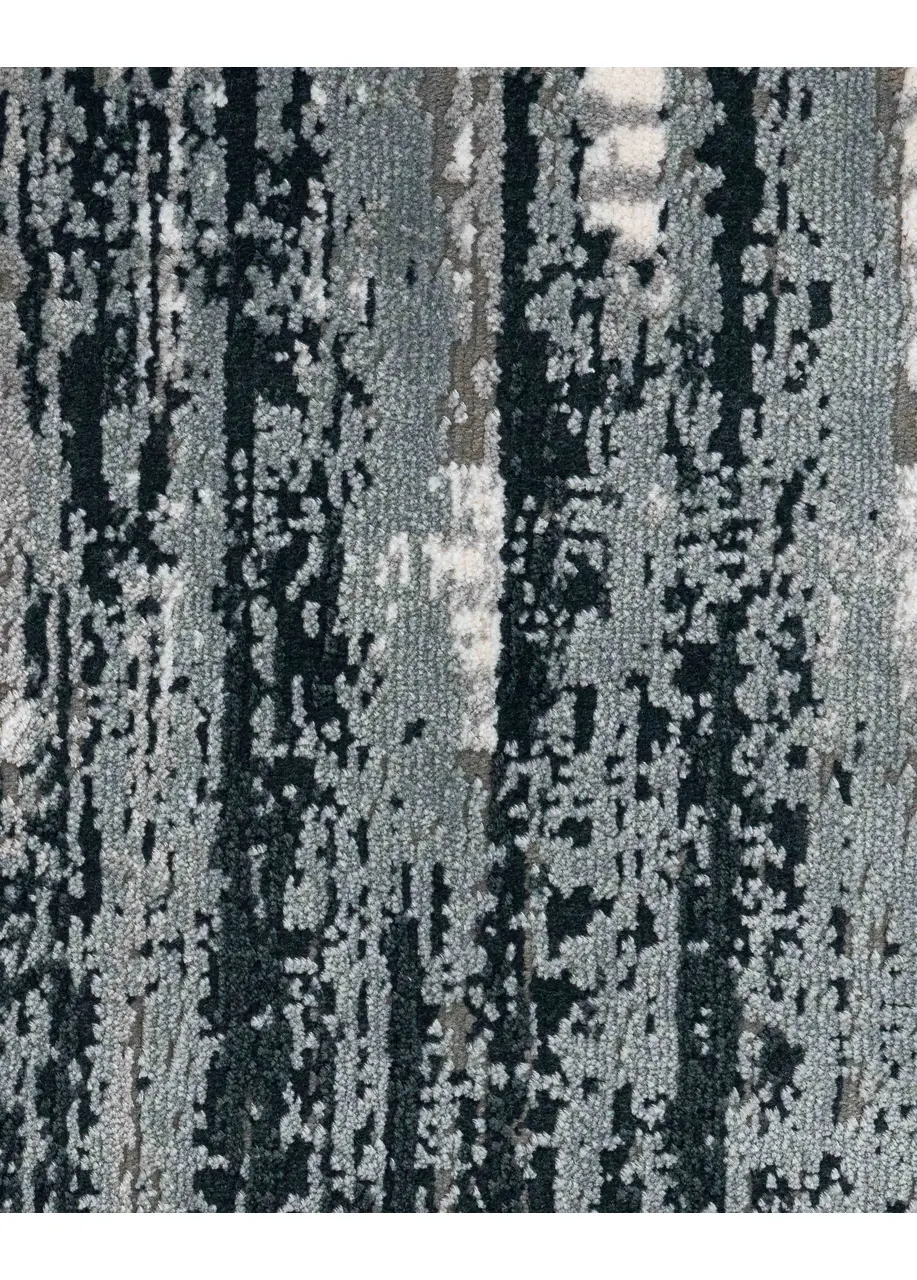 Tapete Abstracto Gris con Bloques Rayados en Carbón