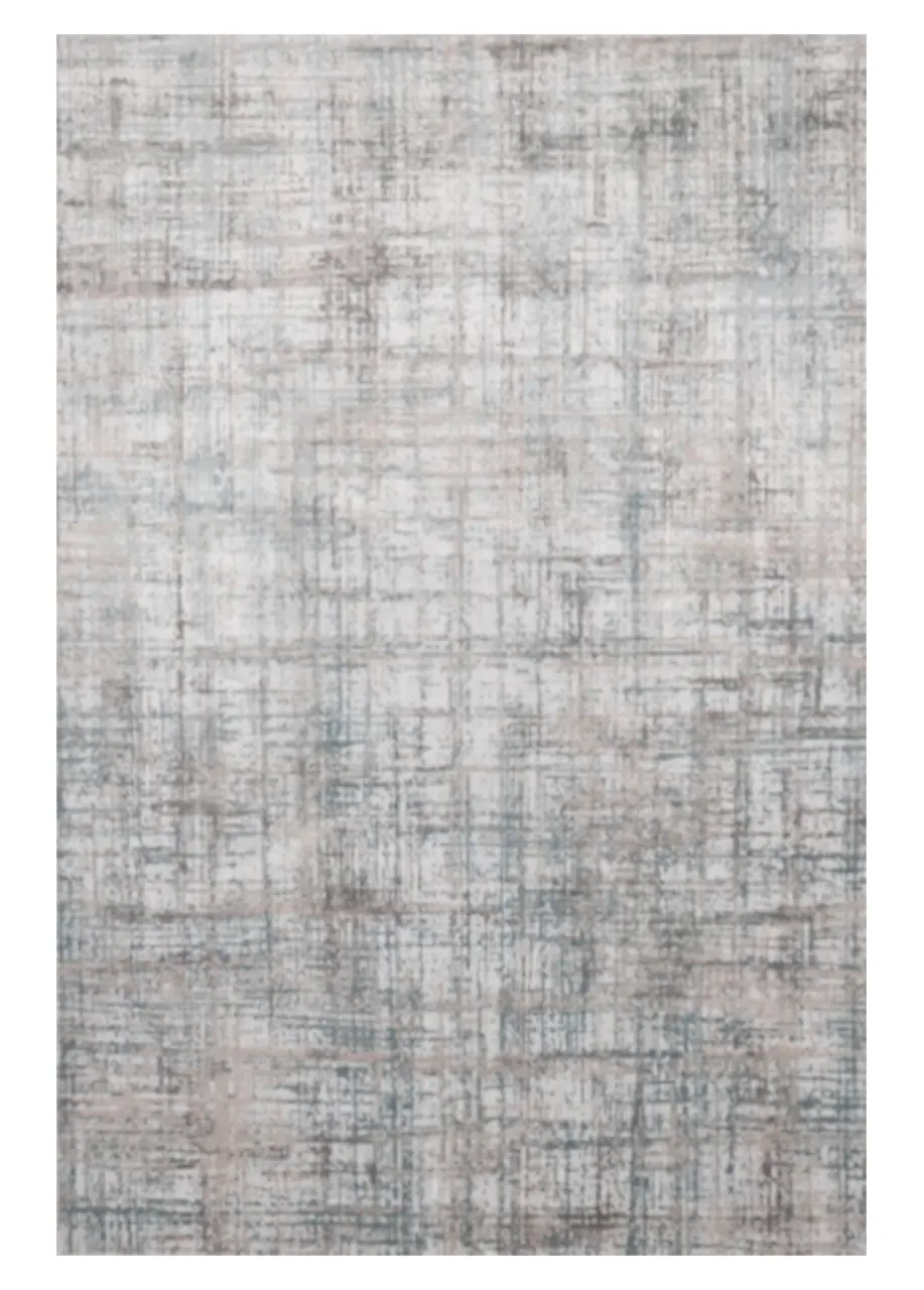 Tapete Moderno Gris Claro con Trama en Azul Verdoso
