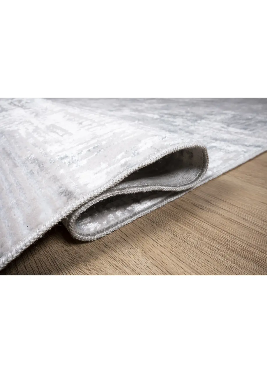 Tapete Abstracto Beige con Manchas en Azul Verdoso